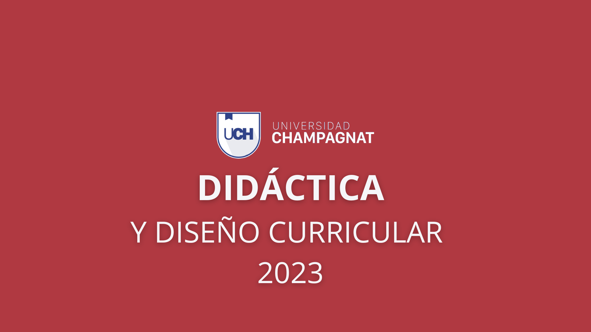 Didáctica y Diseño Curricular 2023